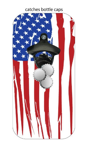 American Flag Bottle Opener Bottle, Bottle Opener, Beer, Soda, Magenetic Bottle Opener, Popncaps, Wicked Eye, Beer Pong, Beer Bong, American Made