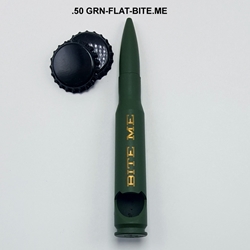 Bite Me - Flat Green Bullet Bottle Opener  