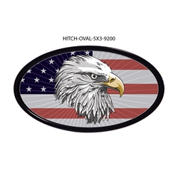 Eagle-USA Flag Hitch Cover Tow Hitch Cover, Hitch Cover, Receiver Hitch Cover, Receiver Cover, USA Hitch Covers, Tailgating, Bottle Olpener Hitch Cover