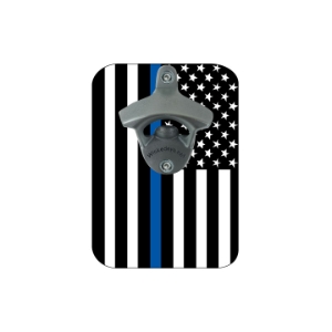 Thin Blue Line Flag Bottle Opener ( MINI ) Bottle, Bottle Opener, Beer, Soda, Magenetic Bottle Opener, Popncaps, Wicked Eye, Beer Pong, Beer Bong, American Made
